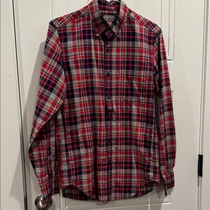 J. Crew Red and Blue Plaid Button Down Shirt